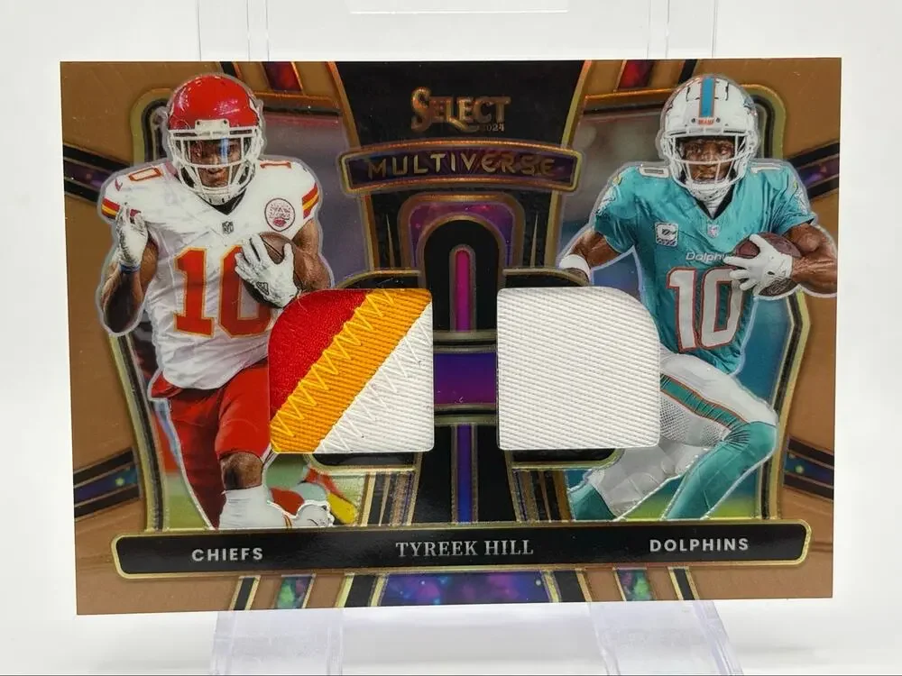 2024 Panini Select Tyreek Hill Bronze Multiverse Dual Jersey Patch 18/49 SP